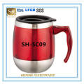 Ceramic Style Wholesale Double Layer Thermo Tumbler with Handle (SH-SC09)